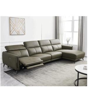 Wholesale Italian Minimalist Chaise Longue Leather Sofa Side Carrying Usb Electric Button L-Shaped Chaise Longue Function Sofa from china suppliers