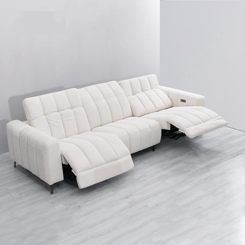 Modern Minimalist Caterpillar Beige White Fabric Multifunctional Sofa Size