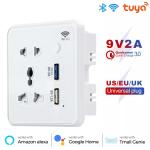 Glomarket Smart Power Home Tuya 13A Outlet Wifi Smart Universal Power Wall Plug