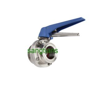 China Food grade Stainless steel 304 316L multi-position clamp butterfly valve on sale