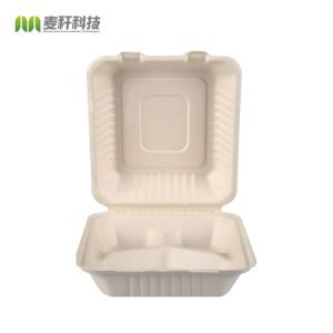 Wholesale 9&quot; 9 compostable biodegra bagasse lunch box sugarcane food container from china suppliers
