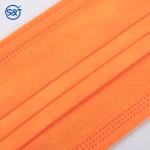 EN14683 2019 Disposable Orange Surgical Colorful Medical Face Mask CE Adult