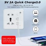 Glomarket Smart Power Home Tuya 13A Outlet Wifi Smart Universal Power Wall Plug