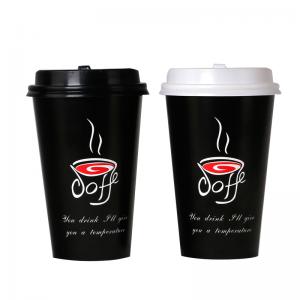China Flexo Printing 10oz To Go Hot Coffee Disposable Cups With Lids 100ml - 700ml on sale