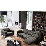 Italian-Style Sofa Electric Function Leather Sofa Three-Seat Modern Living Room