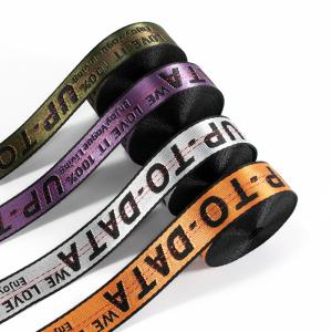 Wholesale Manufacturer custom logo polyester jacquard webbing strap for Lanyard shoelace camera strap bag belt from china suppliers