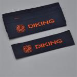 High density center fold sew-on garment woven label tag for clothing patch with