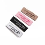 Folded Woven Custom Silk Labels For Clothing Accessories