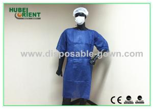 Wholesale Dark Blue Disposable Medical Use Patient Gown / Disposable Isolation Gown For Hospital from china suppliers