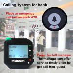 Bank new trendy 433.92mhz black smart wrist alphanumeric watch pager receiver