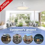 Eye Protection 42" LED Ceiling Fan with Hidden Blades and Metal Acrylic Material
