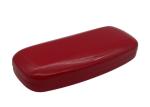 Hard Red Leather Clamshell Eyeglass Case 159x69x37mm