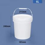 6L Household Clear Plastic Round Custom Printing Candy Popcorn Cookie Bucket