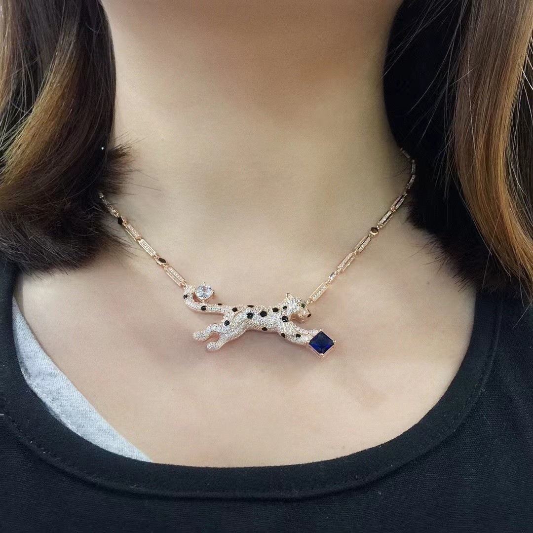 Chunky S925 Sterling Silver Neckalce Choker Tiger Cat Lion King Charm Jewellery Gift