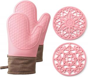 Wholesale Thickened Reusable BBQ Oven Gloves Silicone Multipurpose Odorless from china suppliers