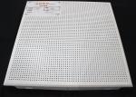 Square Perforated Metal Decorative Acoustic Ceiling Tiles Custom Coloured , ISO