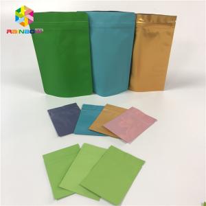 Wholesale Food Grade Foil Pouch Packaging Flat Zip Lock Heat Seal Aluminum Foil Bags Reusable from china suppliers