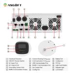 50kw BMS MPPT Solar Hybrid Inverter Battery Energy Storage System