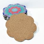 105*105mm Wavy Edge Flower shape Blank Sublimation Ccoasters Hotel And