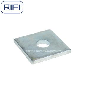 Wholesale M8 Square Plate Unistrut Compatible Strut System Fitting Zinc Plated One Hole from china suppliers