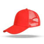 60cm Baseball Breathable Mesh Caps Embroidery SGS Red Color Cotton Canvas