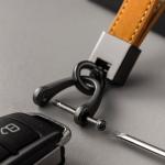 Car Genuine Leather Keychain Custom Handmade Luxury Keyring