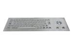 IP65 Brushed SS Metal Industrial Keyboard With Trackball 64 Keys