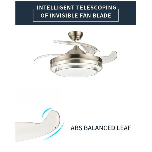 AC70W Remote Control Ceiling Fan Light 42 Inch 55*55*39cm