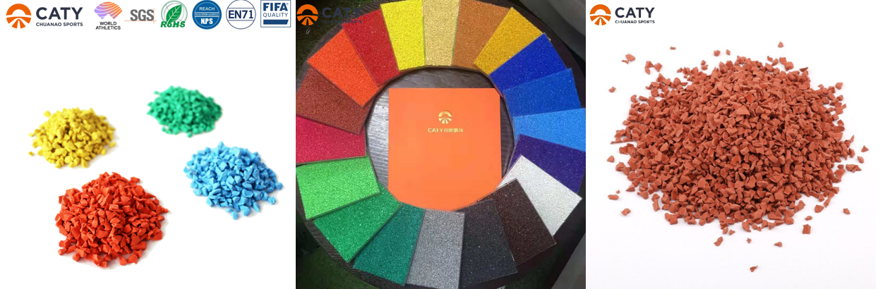 Permeable Waterproof Rubber Jogging Track Waterproof Jogging Track Material EPDM Rubber Jogging Granules