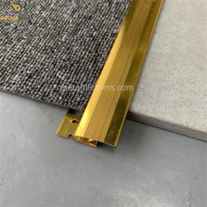 Wholesale 8.5mm Zig Zag Carpet Strip , Anodized Shiny Gold Metal Carpet Trim from china suppliers