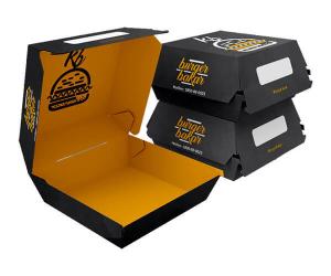 Wholesale Biodegradable Cardboard Paper Sushi Burger Boxes Packaging Customized Logo from china suppliers