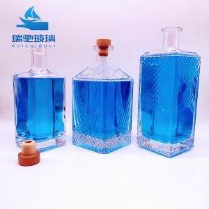 Wholesale Custom Square Vodka Wine Glass Bottle Made of Super Flint Glass for Standards from china suppliers