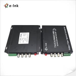 Wholesale Fiber Converter 4-Channels 5MP HDAHD CVI TVI CVBS 4-In-1 Fiber Video Transceiver from china suppliers