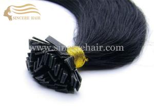 Wholesale 22&quot; Double Drawn Pre Bonded Flat Tip Hair Extensions for sale - Black Fusion Flat Shape Hair Extensions for sale from china suppliers