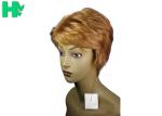 Natural Straight Short Synthetic Wigs / Non Lace Front Wigs Non - Remy Hair