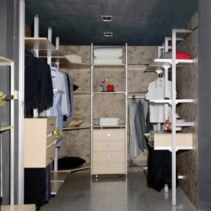 Wholesale latest aluminum bedroom fabric closet assemble with shoe''s rack walk in wardorbes from china suppliers