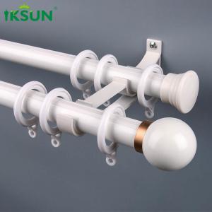 Wholesale Anodizing Aluminium Curtain Rod , Double Extendable Metal Curtain Pole from china suppliers