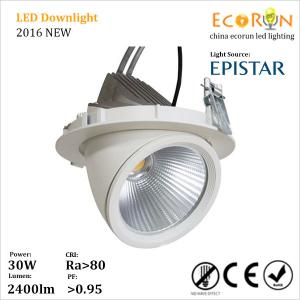 Wholesale best high quality 3000lm gimbal downlight ra 80 26w 30w cob led downlight dimmable from china suppliers