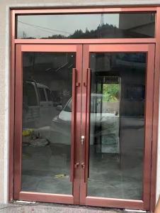 Wholesale brown Automatic swing Door System with Stainless Steel Door Handle from china suppliers