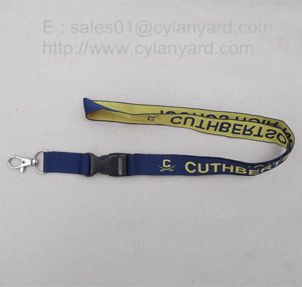 polyester embroidered woven lanyards,economic woven jacquard neck lanyard