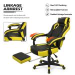 360 Degree Swivel Racing Style Gaming Chair with PU Leather Detachable Lumbar