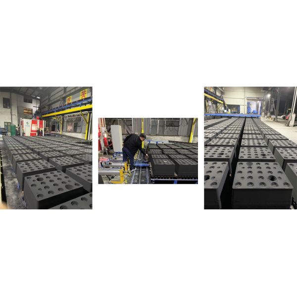 Efficient Pouring Production Line Equipped With Horizontal Sand Moulding Machine Automatically