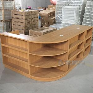 Wholesale Powder Coating L Shaped Checkout Counter , Retail Display Counters 90×30×135cm size from china suppliers