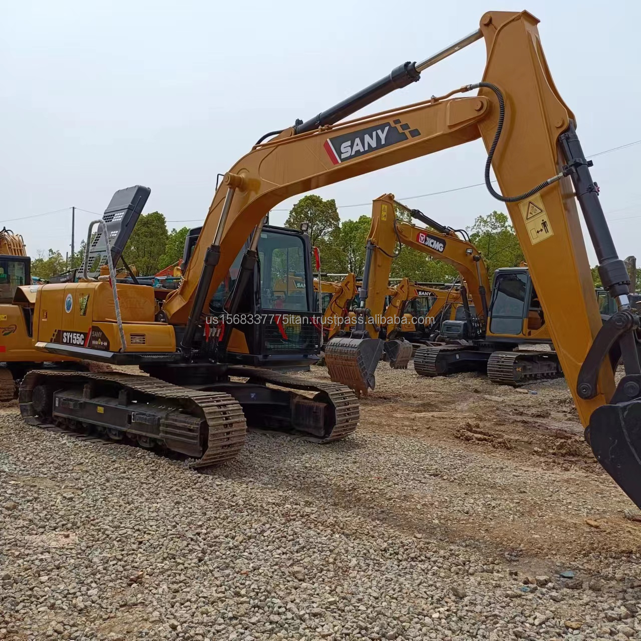 Sany SY135C Small Used Excavator 0.6M³ Bucket Capacity and 73kw Power for Construction