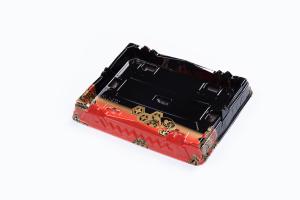 Wholesale Black Red Disposable Sushi Box With Transparent Lid Take Out Sushi Tray Fruit Cake Dessert Container from china suppliers