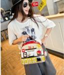 New Korean version of casual retro Mobile Messenger bag shell cartoon female