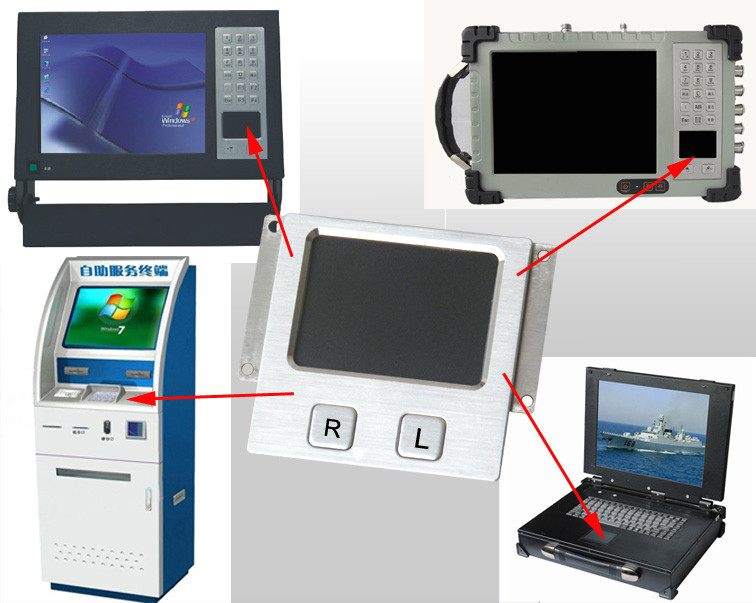 USB Connector Industrial Computer Touchpads , Water proof Touchpad with Metal Panel
