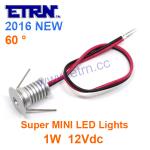 DC12V 1W Round Super MINI LED Single Downlight LED Cabinet Light Spotlights Big