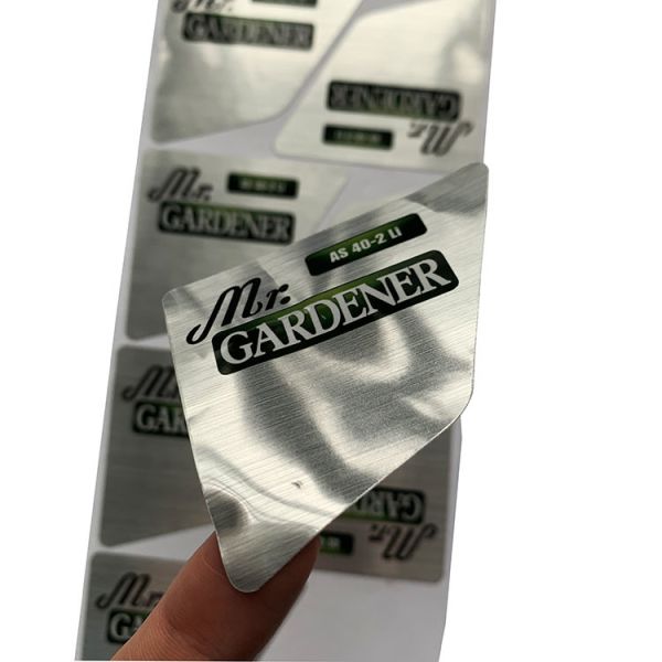 Metallic Matte Silver Polyester PVC Label Sticker For Electronic