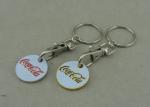 Silver Customized Trolley Coin Keyring Brass Trolley Tokens For Shopping Car